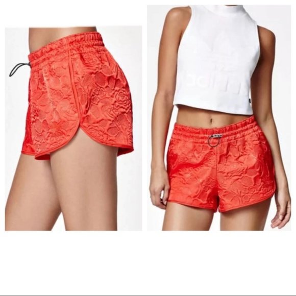 adidas Pants - Adidas Quilted Rose Red Young Wild & Free Shorts M HTF